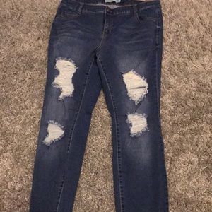 Size 14 distressed jeans